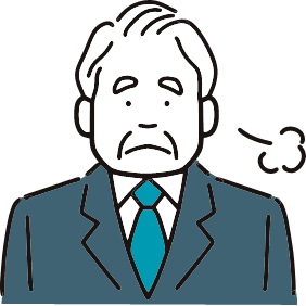 困った顔の経営者