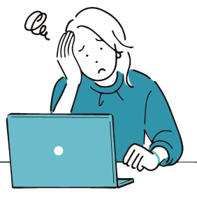 困った顔のWEB集客担当者